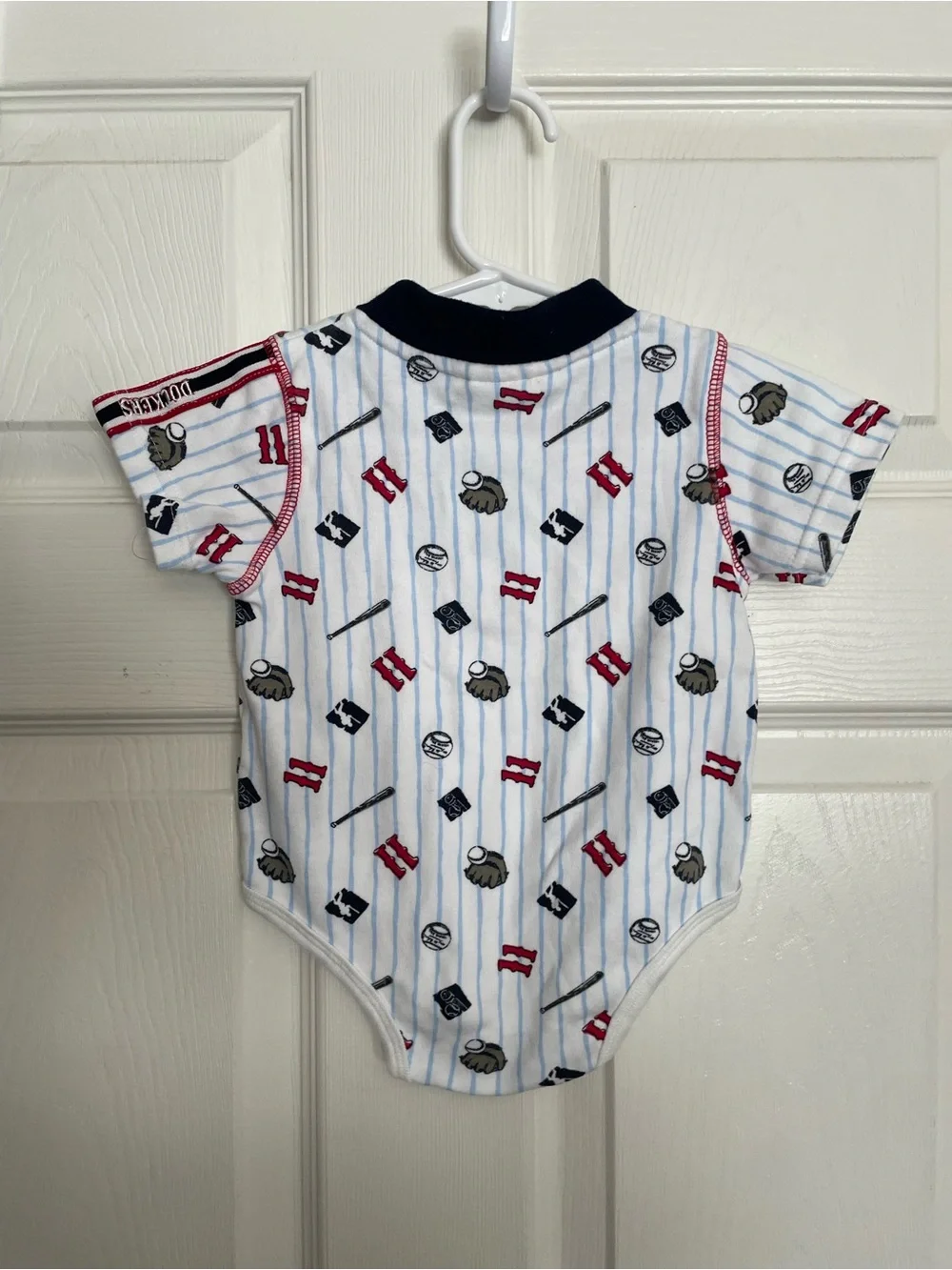 Dockers Baby 9-13 Months Navy & White Baseball Polo One-Piece Kids 100% Cotton